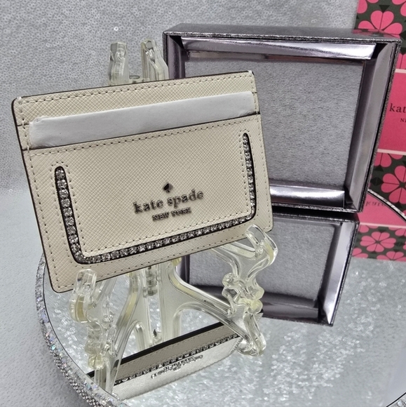 Kate Spade New York Madison Small Cardholder with Rhinestones in Gift Box - Picture 5 of 14